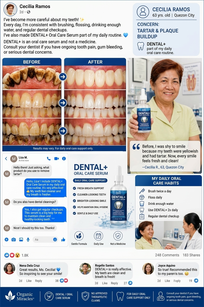 Organic Miracles DENTAL+ Advanced Oral Care Serum