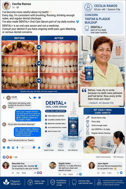Organic Miracles DENTAL+ Advanced Oral Care Serum